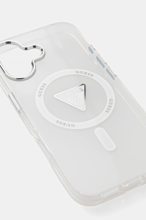 Guess etui na telefon iPhone 17 GUHMP17SHGTMLCGT transparentny AA00