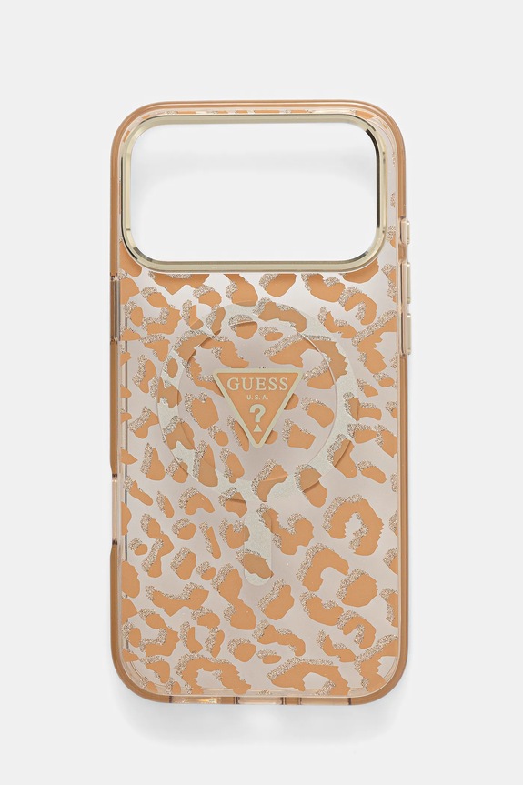 Guess husă pentru telefon iPhone 17 Pro Max pentru telefon maro GUHMP17XHLEGTGLW