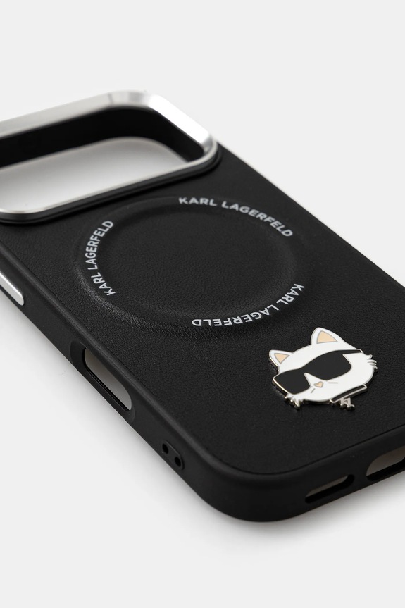 Karl Lagerfeld husă pentru telefon iPhone 17 Pro KLHMP17LPSMLRCHK negru AA00