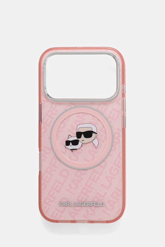 Karl Lagerfeld etui na telefon iPhone 17 Pro na telefon różowy KLHMP17LHMKBKCHOP