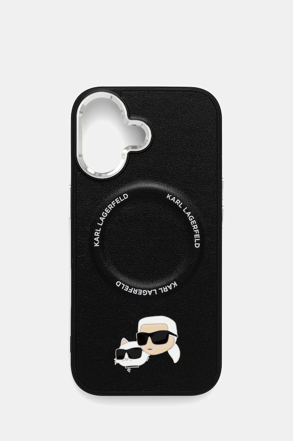 Θήκη κινητού Karl Lagerfeld iPhone 17 απλικέ μαύρο KLHMP17SPSMLRKCK