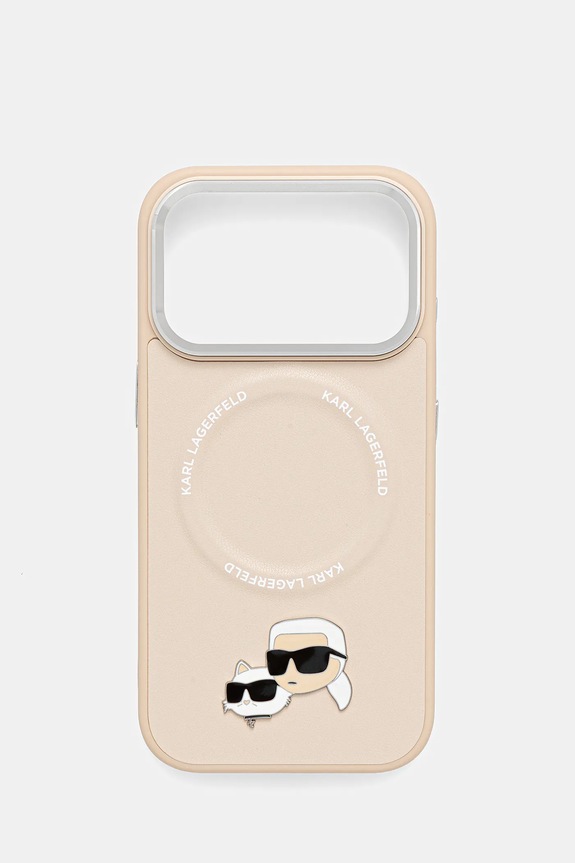 Karl Lagerfeld etui na telefon iPhone 17 Pro na telefon beżowy KLHMP17LPSMLRKCE