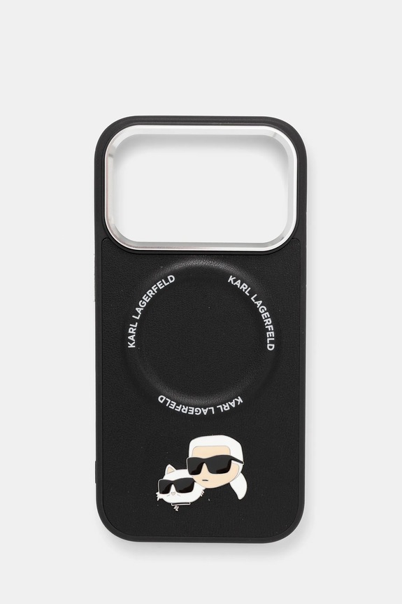 Karl Lagerfeld telefon tok iPhone 17 Pro telefonhoz fekete KLHMP17LPSMLRKCK