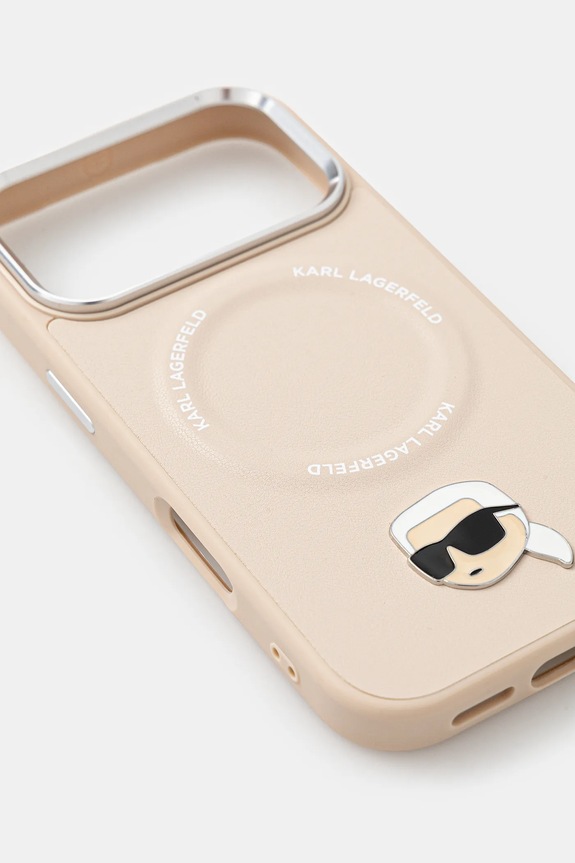 Karl Lagerfeld telefon tok iPhone 17 Pro KLHMP17LPSMLRKLE bézs AA00