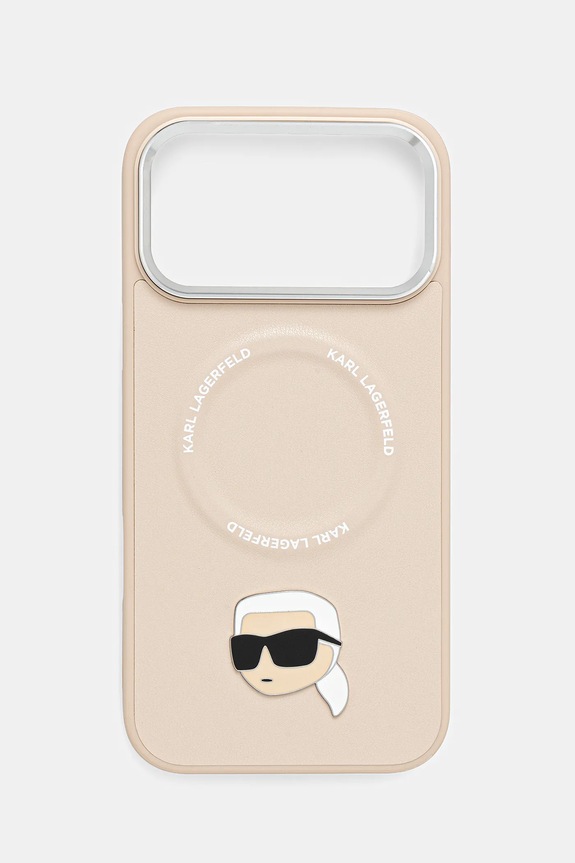 Θήκη κινητού Karl Lagerfeld iPhone 17 Pro Max για τηλέφωνο μπεζ KLHMP17XPSMLRKLE