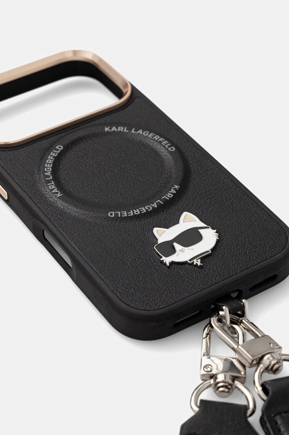 Karl Lagerfeld custodia per telefono iPhone 17 Pro KLHMP17LPCRLRCHK nero AA00