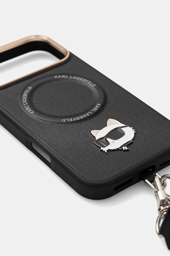 Etui za telefon Karl Lagerfeld iPhone 17 Pro Max KLHMP17XPCRLRCHK crna AA00