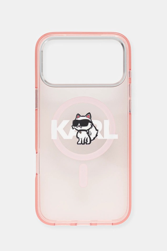 Θήκη κινητού Karl Lagerfeld iPhone 17 Pro Max για τηλέφωνο ροζ KLHMP17XHGCHGKBP