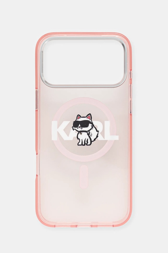 Θήκη κινητού Karl Lagerfeld iPhone 17 Pro Max για τηλέφωνο ροζ KLHMP17XHGCHGKBP