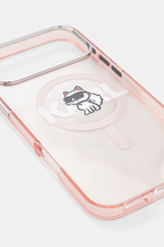 Θήκη κινητού Karl Lagerfeld iPhone 17 Pro Max KLHMP17XHGCHGKBP ροζ AA00
