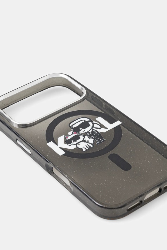 Karl Lagerfeld husă pentru telefon iPhone 17 Pro KLHMP17LHGKCGKBK negru AA00