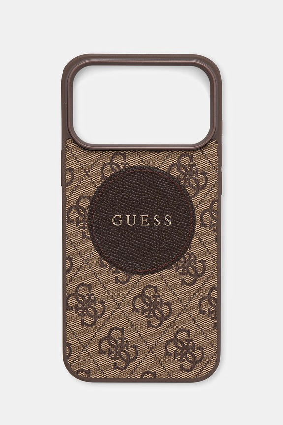 Guess custodia per telefono iPhone 17 Pro Max piccola impronta marrone GUHMP17XP4PGRSGW