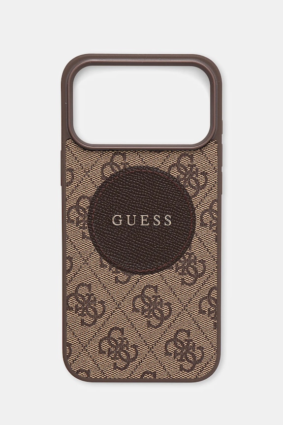 Guess custodia per telefono iPhone 17 Pro Max piccola impronta marrone GUHMP17XP4PGRSGW