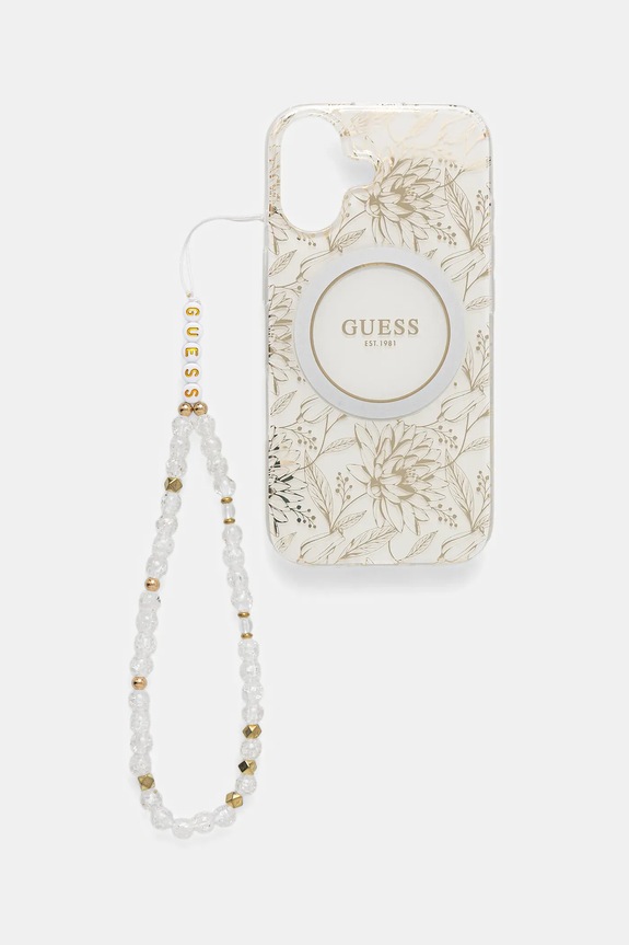 Guess etui na telefon iPhone 17 na telefon beżowy GUHMP17SHCPOFPH