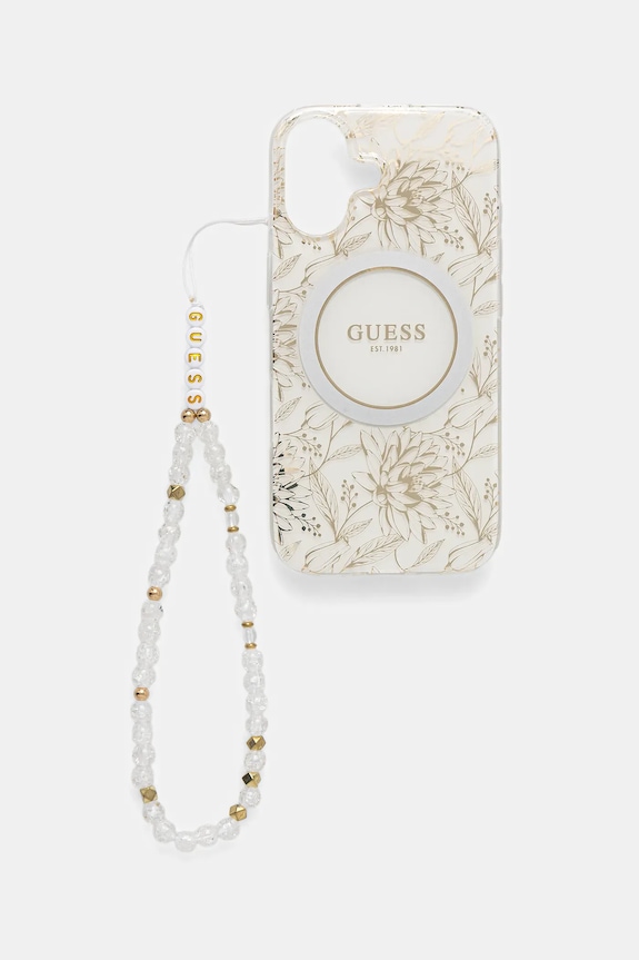 Guess etui na telefon iPhone 17 na telefon beżowy GUHMP17SHCPOFPH