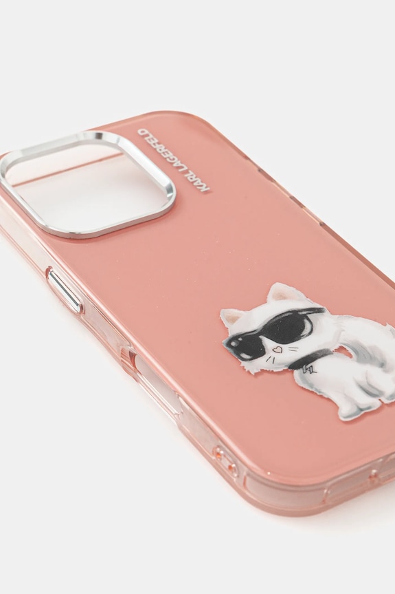 Karl Lagerfeld etui na telefon iPhone 16 Pro KLHCP16LHMCHAQP różowy AA00