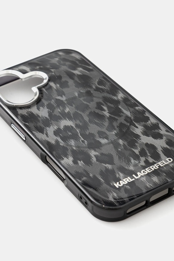 Karl Lagerfeld etui na telefon iPhone 16 KLHMP16SHDLEOICK czarny AA00
