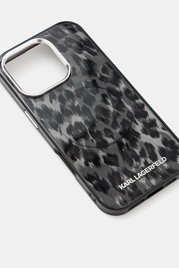 Etui za telefon Karl Lagerfeld iPhone 16 Pro KLHMP16LHDLEOICK siva AA00