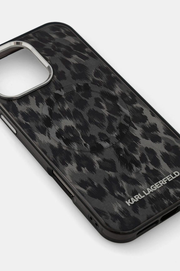 Karl Lagerfeld etui na telefon iPhone 16 Pro Max KLHMP16XHDLEOICK szary AA00