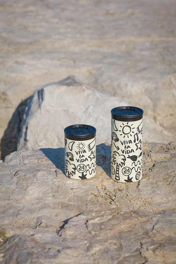 24bottles ceașcă Travel Tumbler 350 Viva la Vida alb Travel.Tumbler.350.Viva