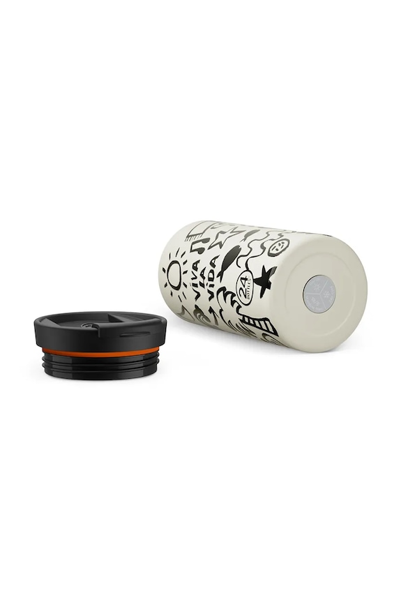 Doplnky Fľaša 24bottles Travel Tumbler 600 Viva la Vida Travel.Tumbler.600.Viva biela