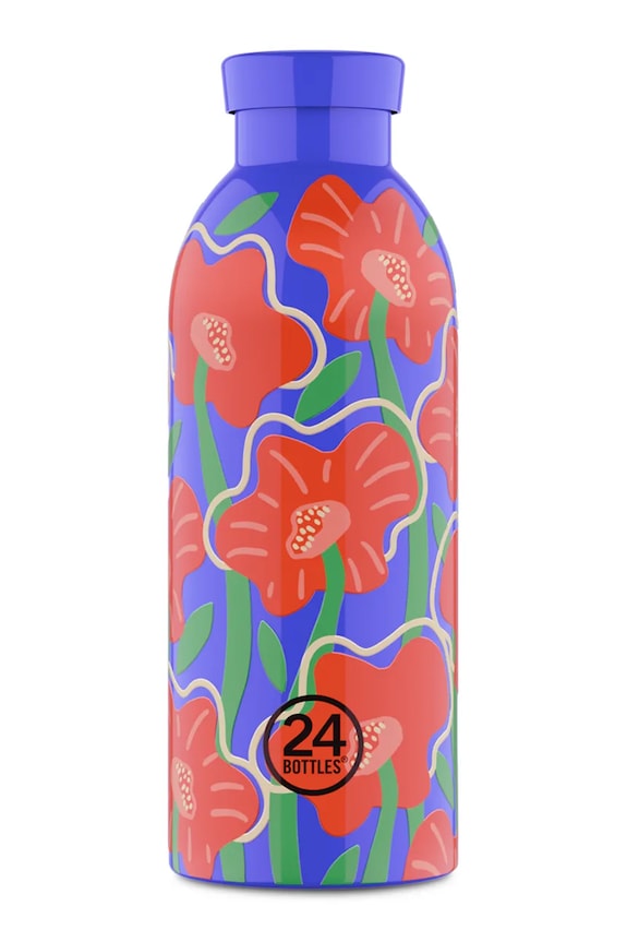 Termo fľaša 24bottles Clima 050 Flor de Fuego fialová Clima.050.Flor