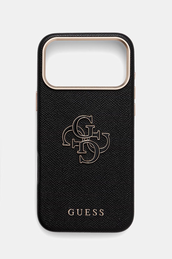 Guess husă pentru telefon iPhone 17 Pro Max uni negru GUHCP17X5PS4RGGK