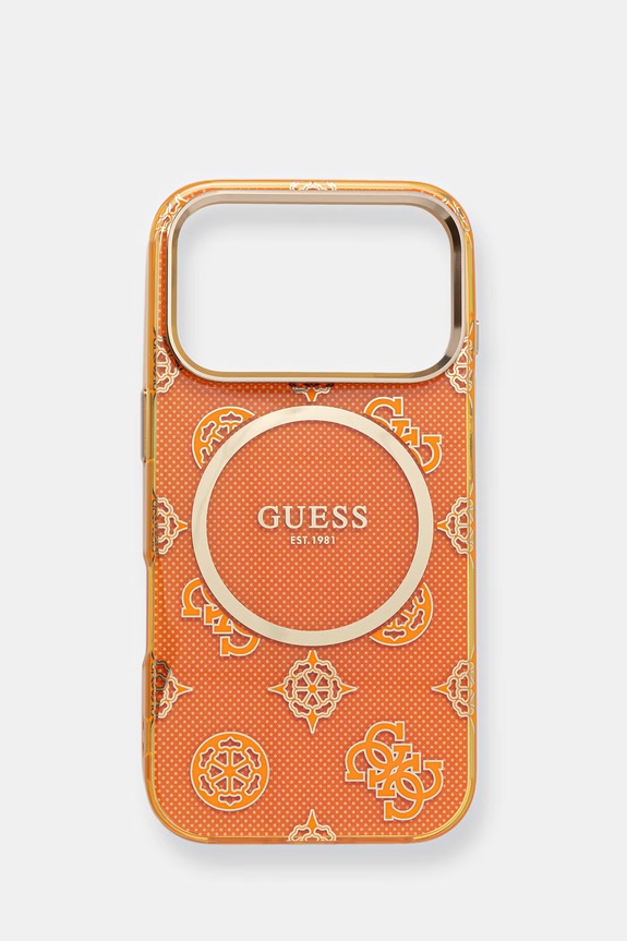 Guess husă pentru telefon iPhone 17 Pro pentru telefon portocaliu GUHMP17L5HPOEDO