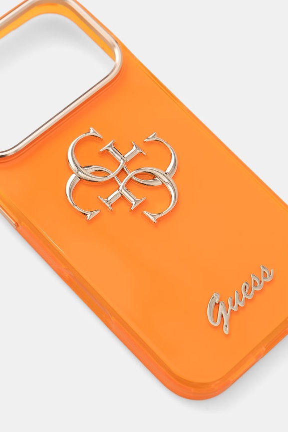 Guess θήκη τηλεφώνου iPhone 17 Pro GUHCP17L5HC4MLSO πορτοκαλί AA00