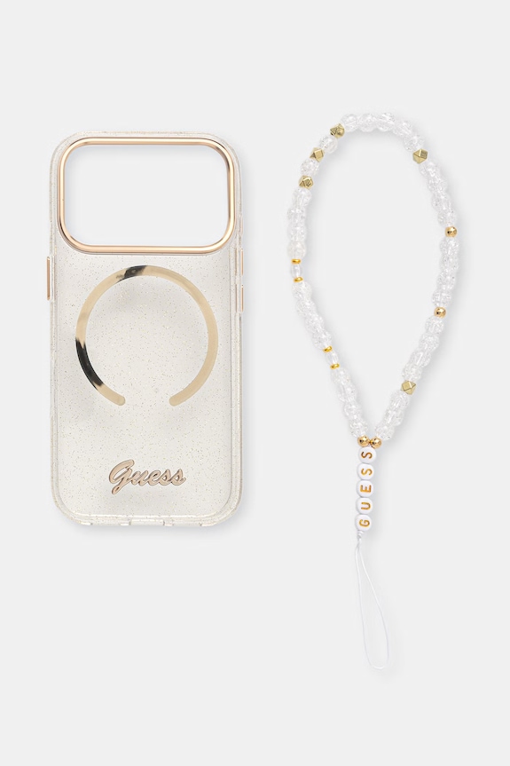 Guess Etui na telefon iPhone 17 Pro transparentny GUHMP17L5HTGSMSH
