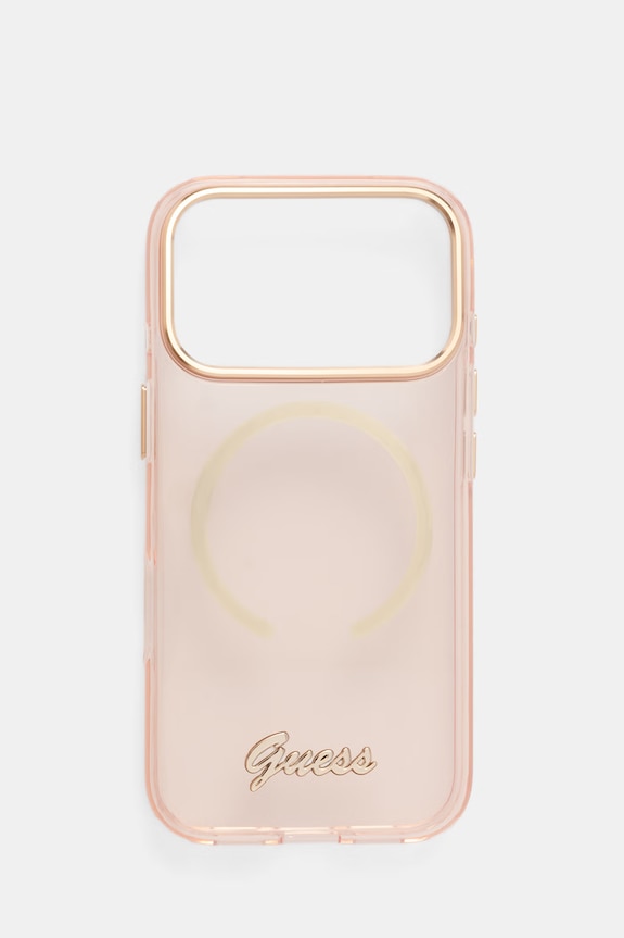 Guess carcasă de telefon iPhone 17 Pro roz GUHMP17L5HTCSMSP