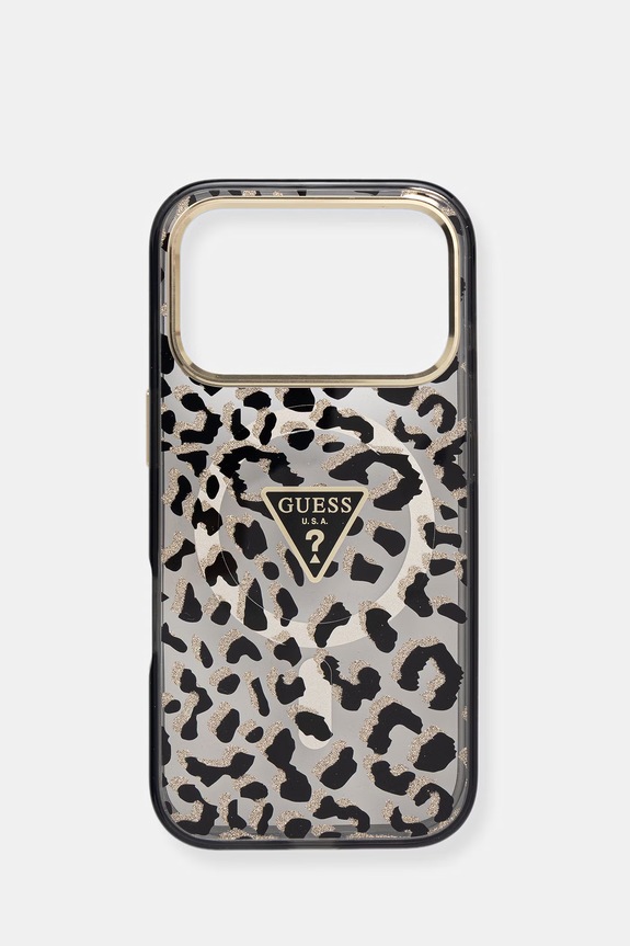 Guess etui na telefon iPhone 17 Pro czarny GUHMP17LHLEGTGLK