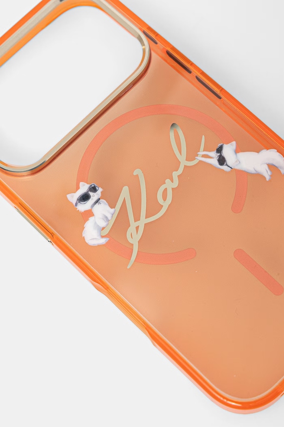 Karl Lagerfeld etui za telefon iPhone 17 Pro KLHMP17L5HKSCAO oranžna AA00
