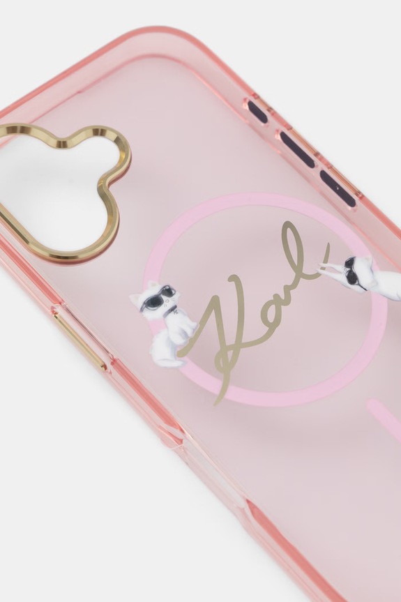 Karl Lagerfeld θήκη τηλεφώνου iPhone 17 KLHMP17S5HKSCAP ροζ AA00