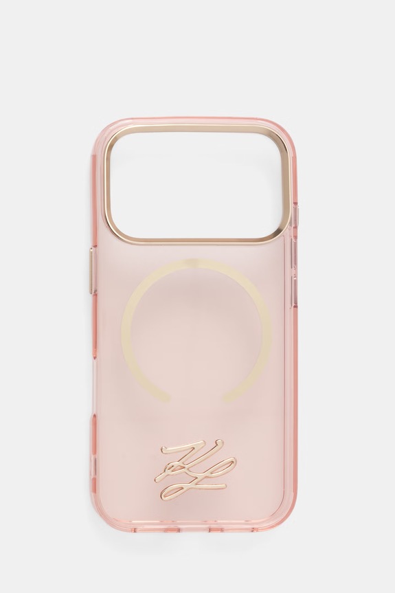 Karl Lagerfeld etui na telefon iPhone 17 Pro różowy KLHMP17L5HSKMEDP
