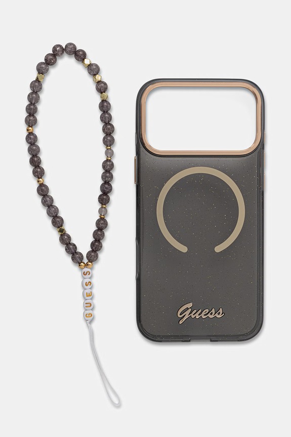 Guess θήκη τηλεφώνου iPhone 17 Pro Max μαύρο GUHMP17X5HTGSMSK