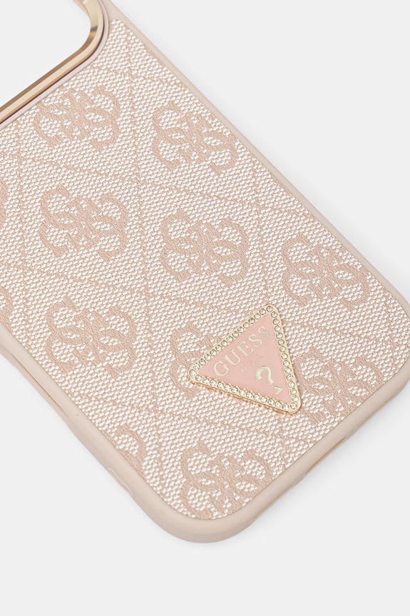 Guess etui na telefon z imitacji skóry iPhone 17 Pro GUHMP17LP4GTDGMP różowy AA00