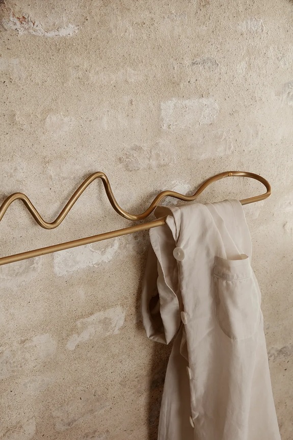 Μπάνιο Ράγα πετσετών ferm LIVING Curvature 1104263724 μαύρο