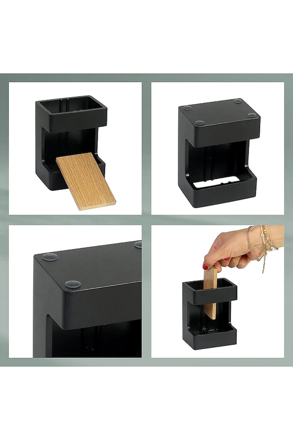 Fürdőszoba Kela fogkefe és fogkrém tartály KE.23688 fekete