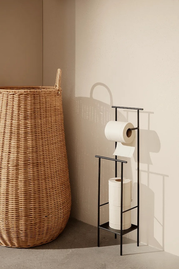 Fürdőszoba ferm LIVING wc papír tartó 1104263262 fekete