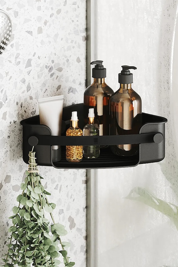 Polica za tuš kabinu Umbra Flex crna 1021299.040