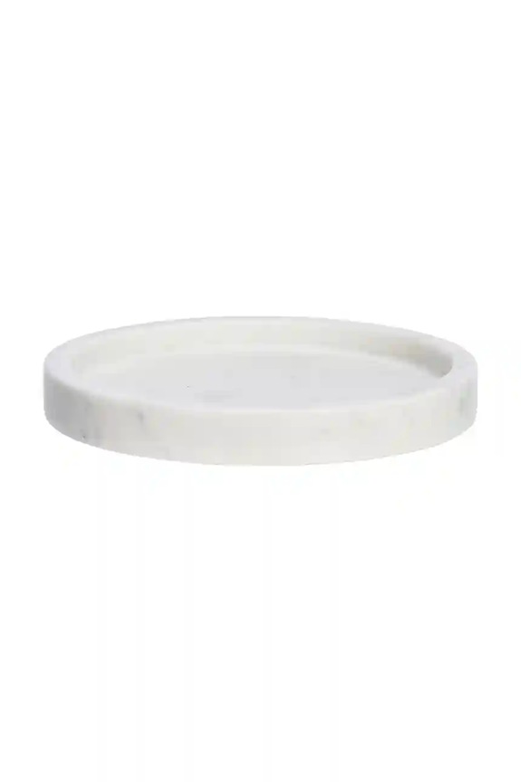 Madam Stoltz dekoratív tálca 20 cm fehér KT29605WH