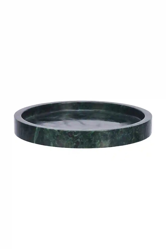 Dekoratívny podnos Madam Stoltz 20 cm zelená KT29605GRN