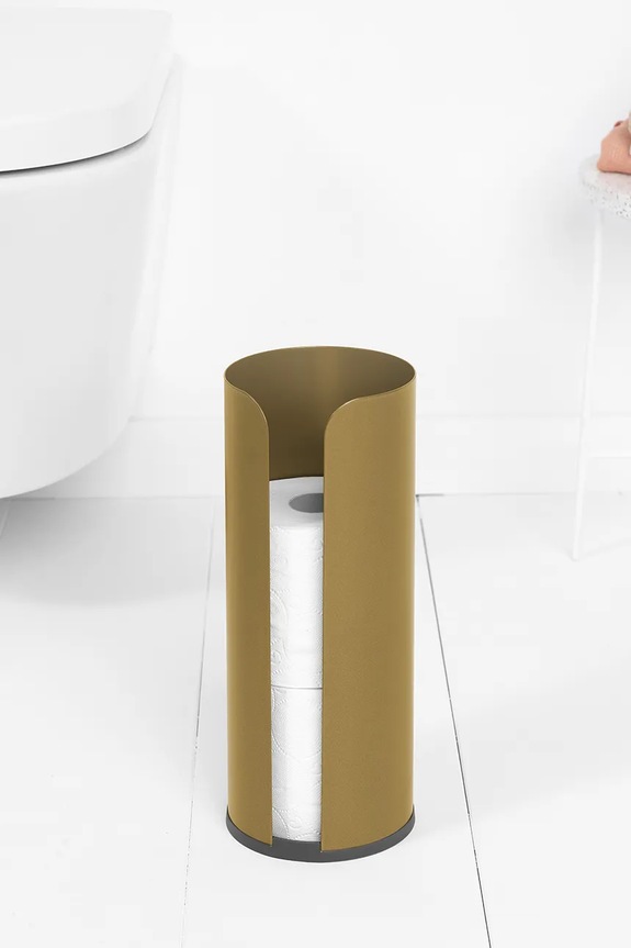 Brabantia zasobnik na papier toaletowy ze stali 255144 złoty