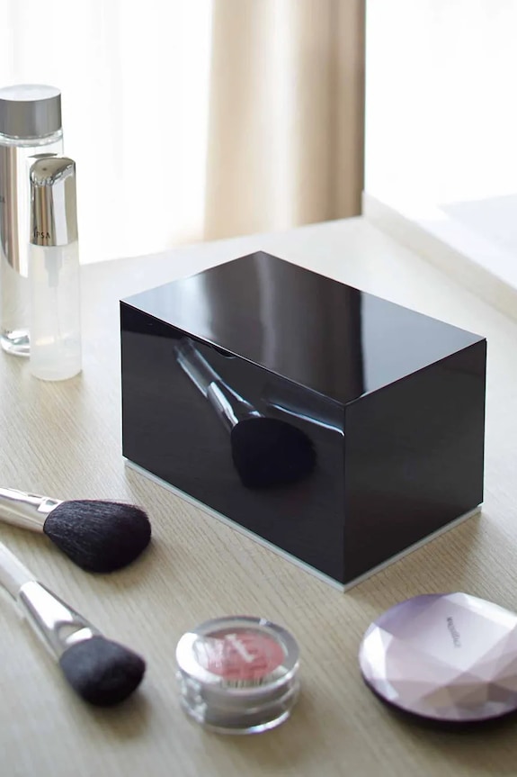 Yamazaki recipient pentru baie din plastic 16 x 10 x 9 cm 2428 negru AA00