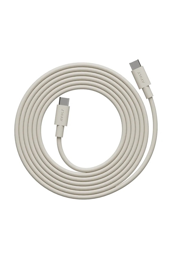 Usb-кабель для зарядки Avolt Cable 1 / USB-C to USB-C / 2 m бежевый C1CCI1002BE