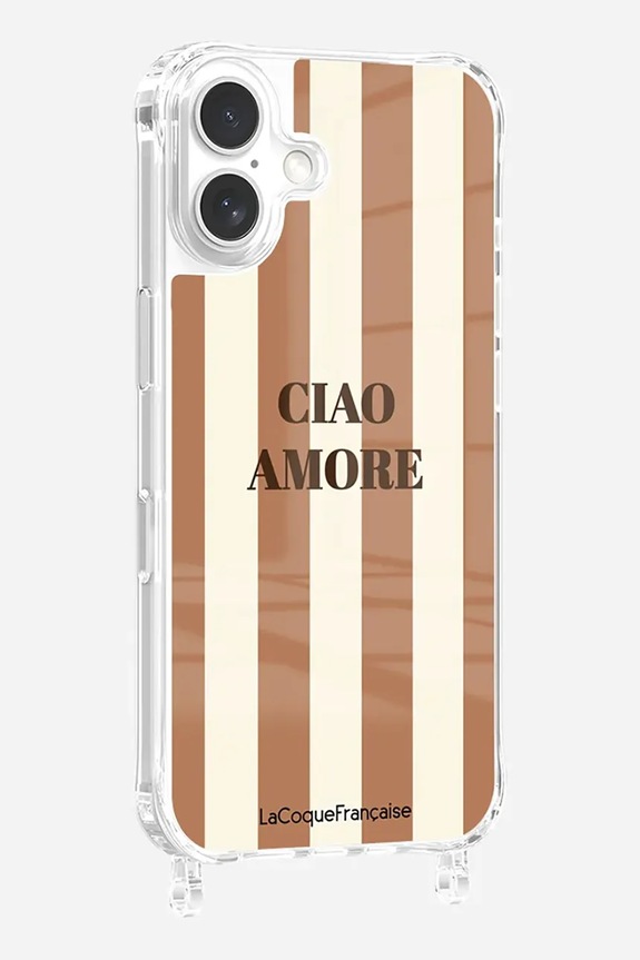 LaCoqueFrançaise husă pentru telefon iPhone 16 Plus LE319068 maro AA00