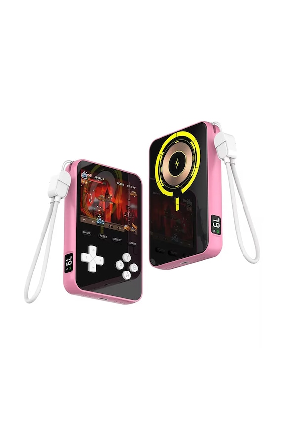 Powerbank z integrirano igralno konzolo Reset Club Powerbank Gaming 7,5 × 2 × 11,5 cm RESET.PBANK.PNK.001 roza AA00