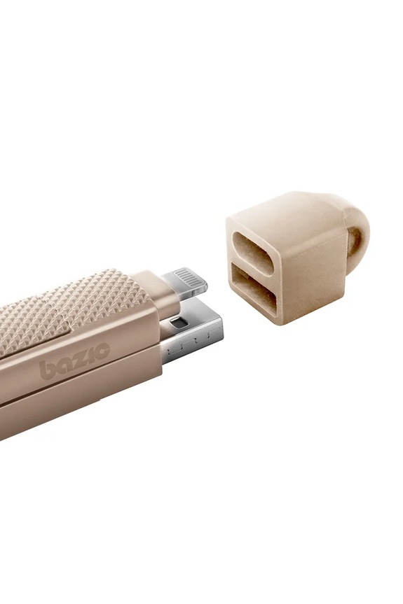 Καλώδιο φόρτισης Bazic GoCharge 4w1,15 cm CBL.GC4N1.GLD015 μπεζ