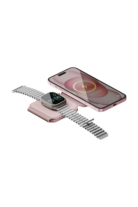 Lifestyle Bazic încărcător inductiv 15W Fast Charging MagSafe 7,5 x 2,5 x 0,8 cm GM.TROPLUS.PNK roz